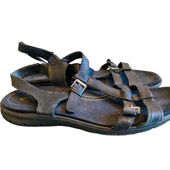 Ecco Shoes - ECCO Women’s Gray Leather Sports Sandals